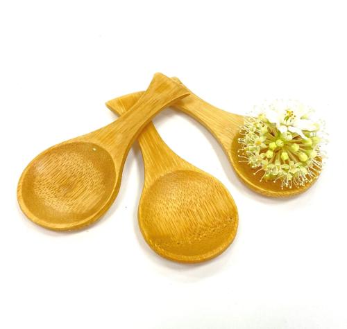 90mm Tung Mini Bamboo Spoon Natural