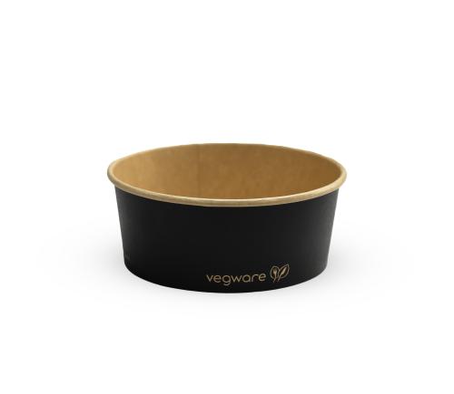 24oz/750ml round black paper food container, 150-Series