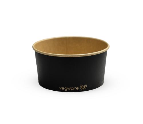 34oz/1000ml round black paper food container, 150-Series
