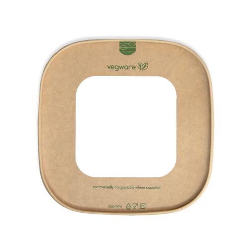 Square kraft window lid Pack of 300