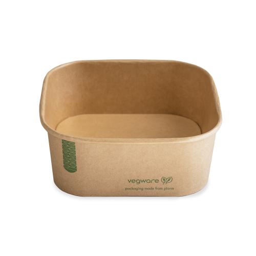 40oz/1200ml square kraft food container Pack of 300