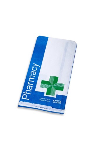 Size 4 NHS Paper Counter Bag - 12""x6""x3"" - 1000 Pack
