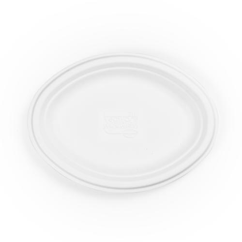 10in / 250mm Nourish moulded fibre oval plate Pack of 500