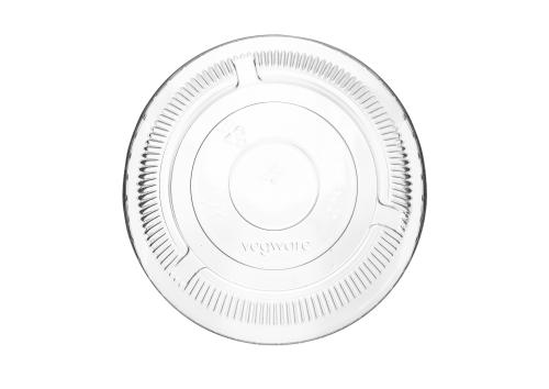 Vegware 96mm PLA Flat Lid, No Hole (fits standard cup) - Pack of 1000