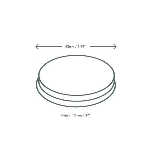 2.5oz kraft paper portion pot lid dimensions