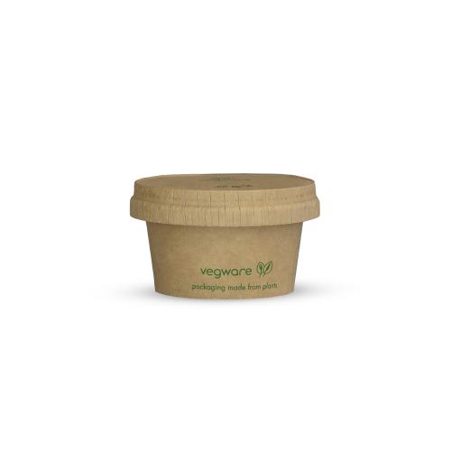 2.5oz kraft paper portion pot with lid