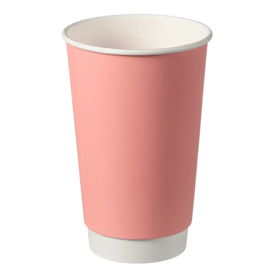 12oz Confetti Double Wall Coffee Cup - Coral