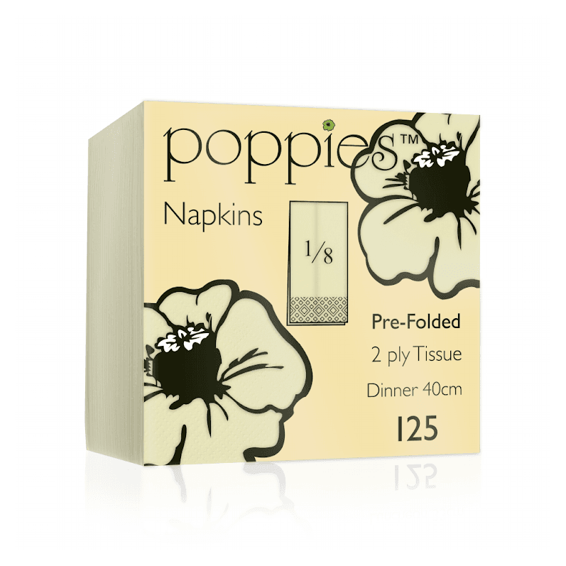 Buttermilk Napkins 2 Ply 8 Fold 40cm 2000 Per Case