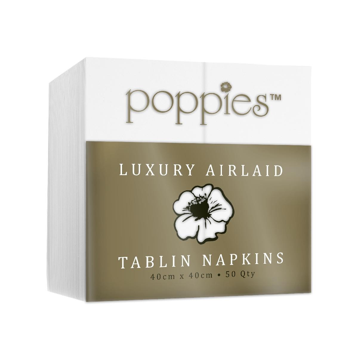 40cm Airlaid dinner napkin 8 fold white