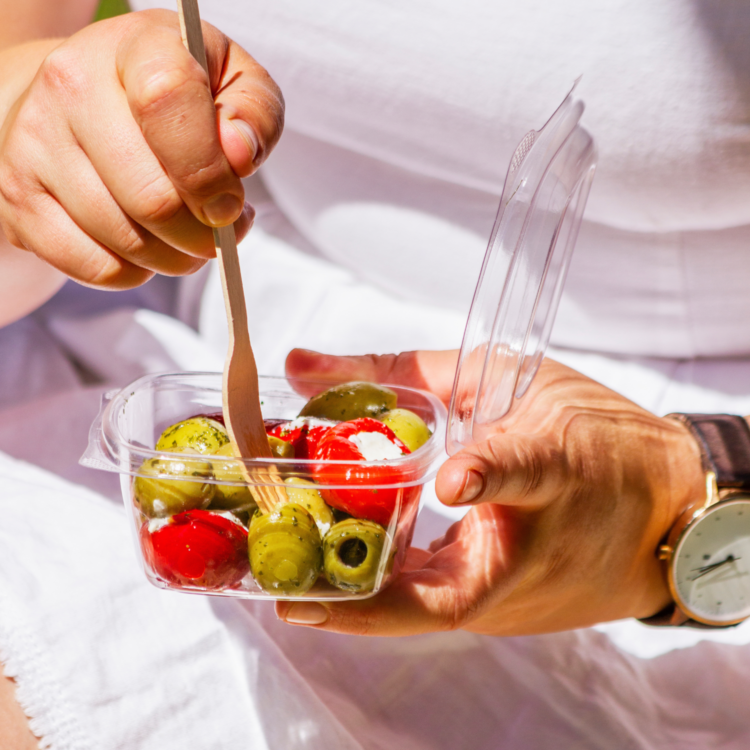 Vegware Deli Container 8oz Hinged Clear (Pack of 300) VHD-08