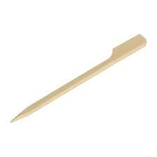 Fiesta green biodegradable bamboo paddle skewers - 90mm