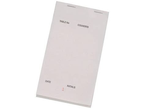 Waiter pad - 2 ply duplicate - 3"x5.5" -  carbonless