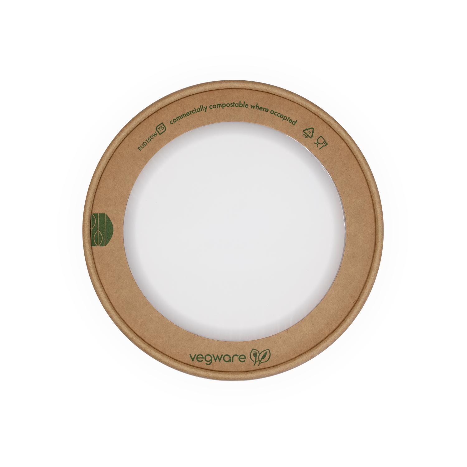 Round kraft window lid, 150-Series - Pack of 300