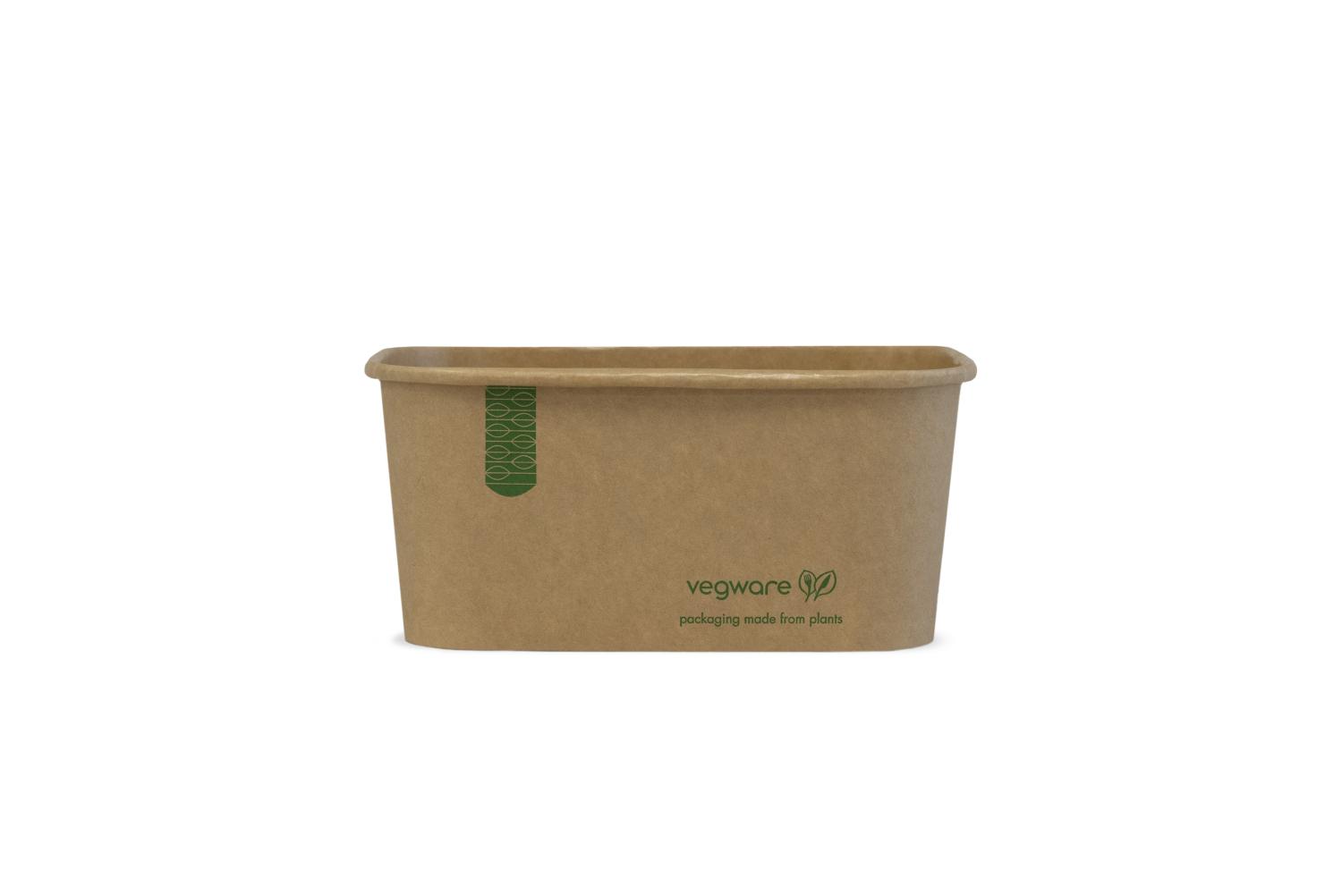 34oz/1000ml rectangular kraft food container - Pack of 300