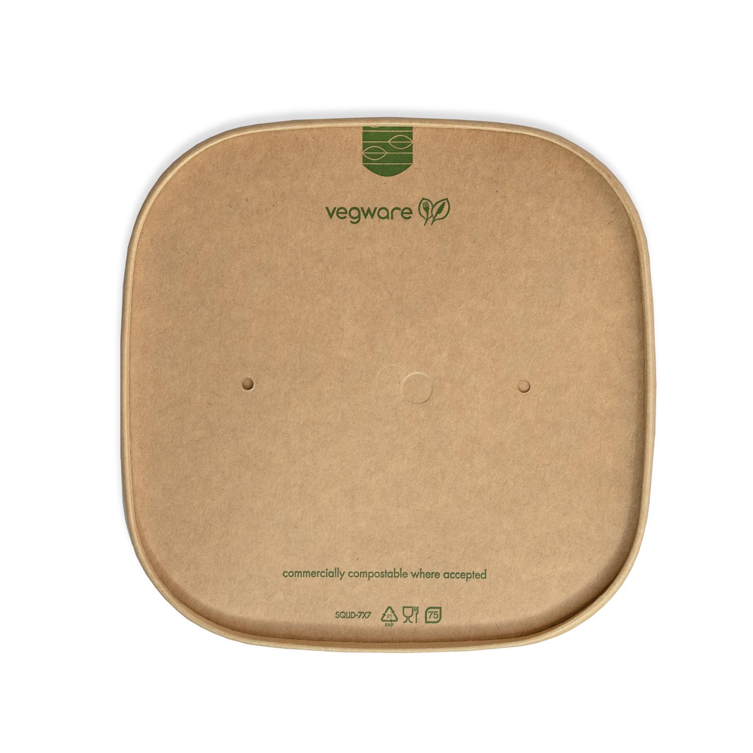 Square kraft paper lid Pack of 300