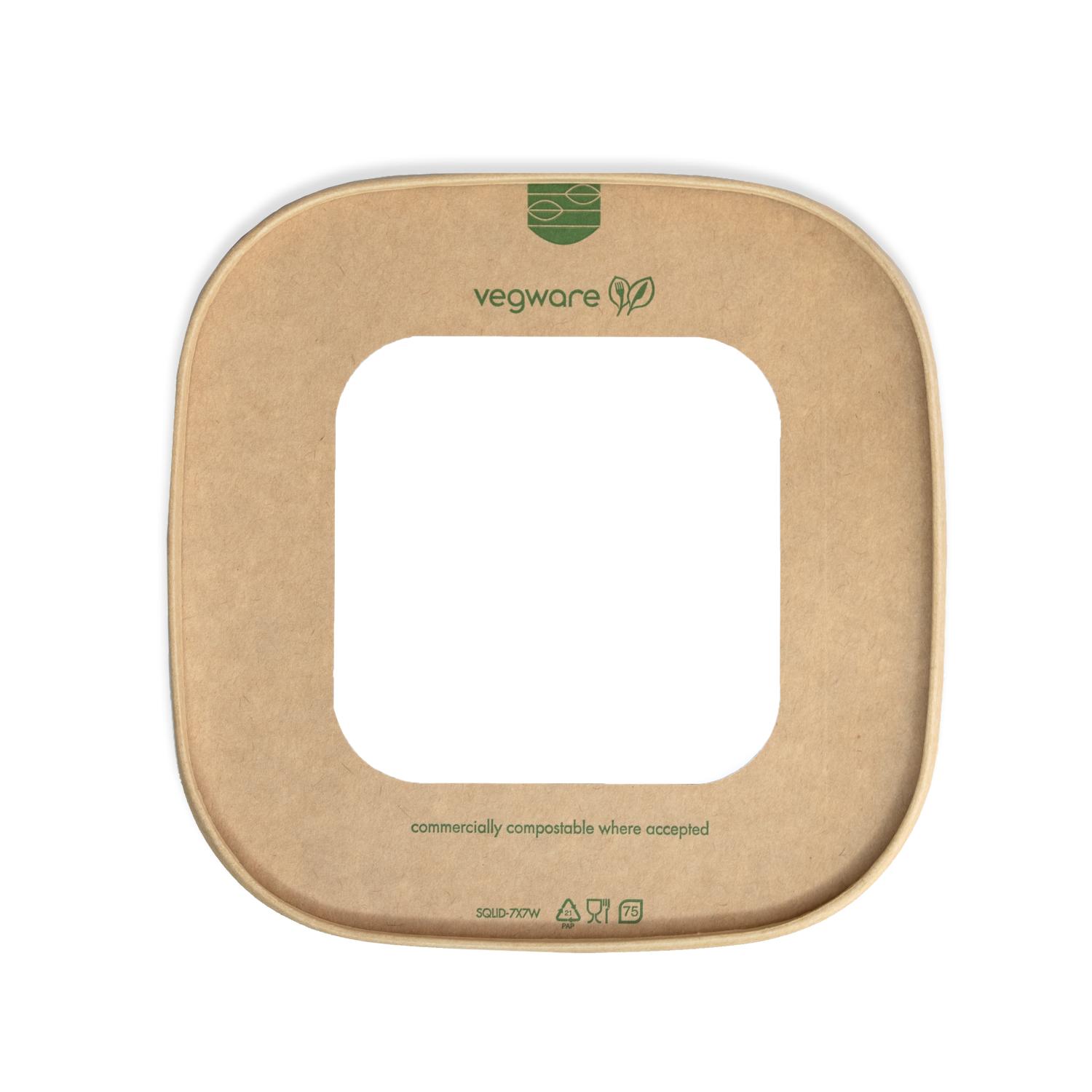 Square kraft window lid Pack of 300