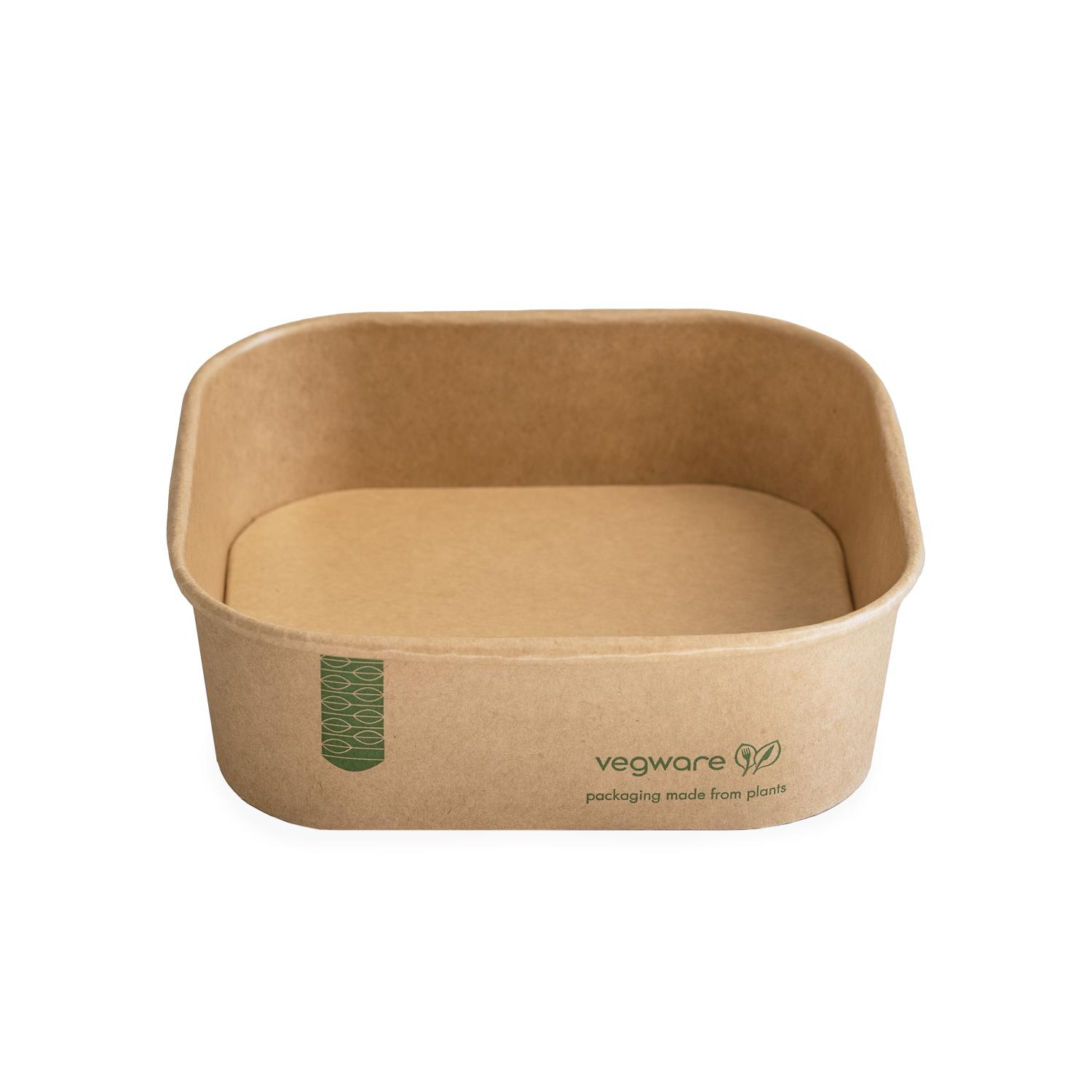 32oz/950ml square kraft food container Pack of 300