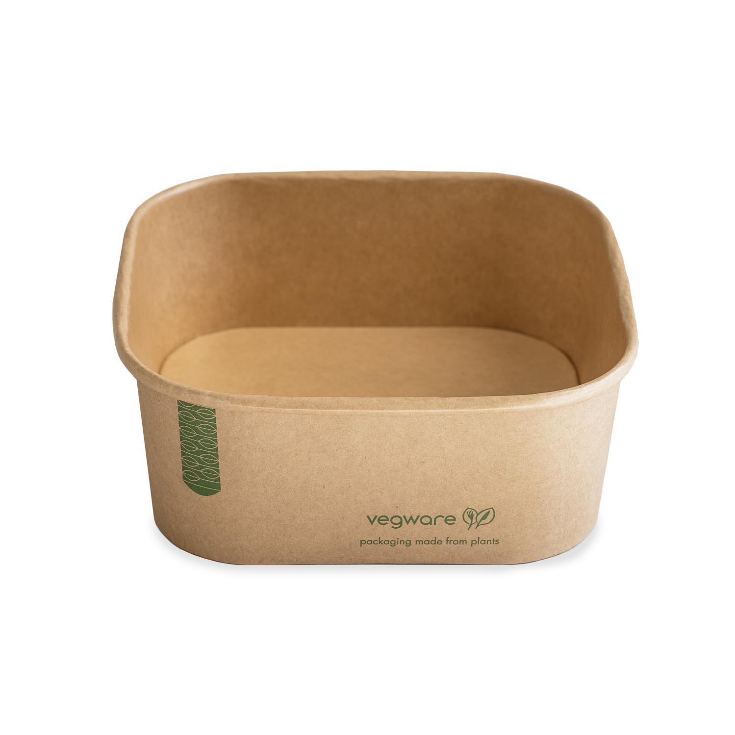 40oz/1200ml square kraft food container Pack of 300