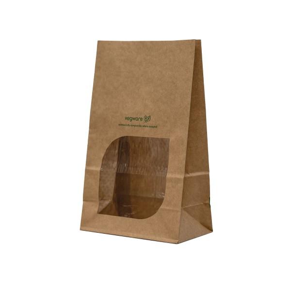 5 x 3 x 8in kraft NatureFlex window bloomer bag