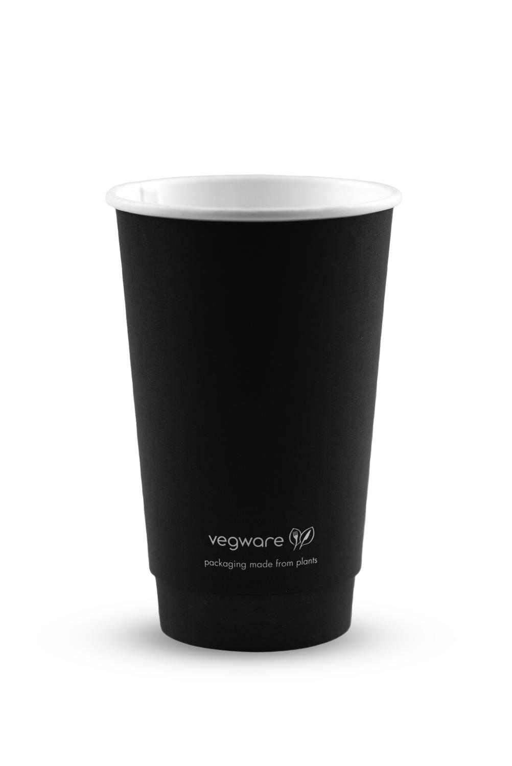 16oz double wall black hot cup, 89-Series - Pack of 400