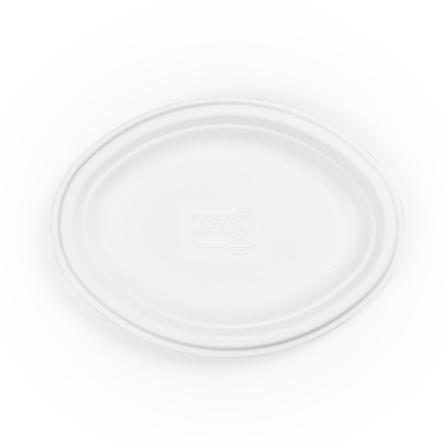 10in / 250mm Nourish moulded fibre oval plate Pack of 500