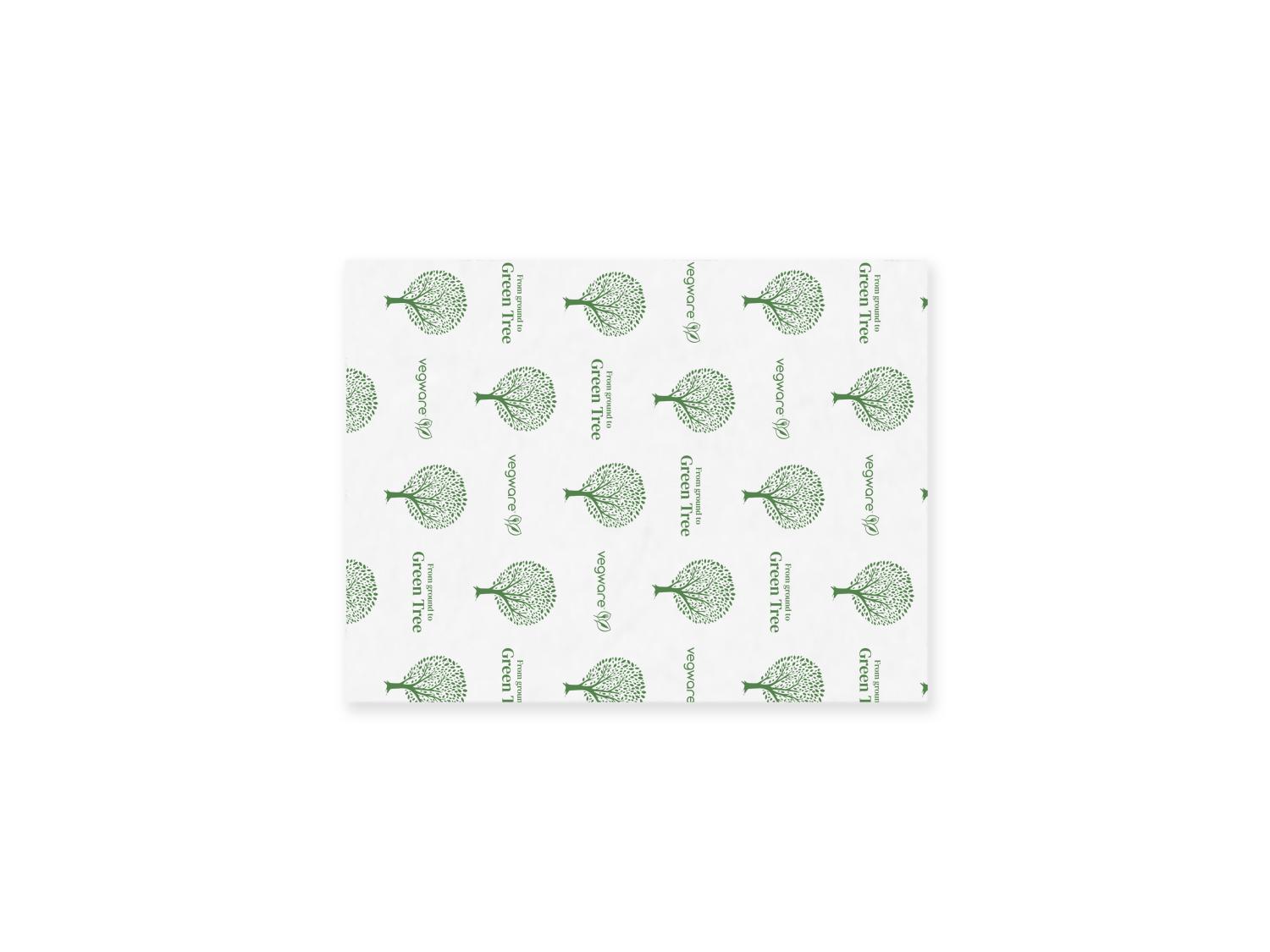 258 x 330mm burger wrap Green Tree 1000 per case