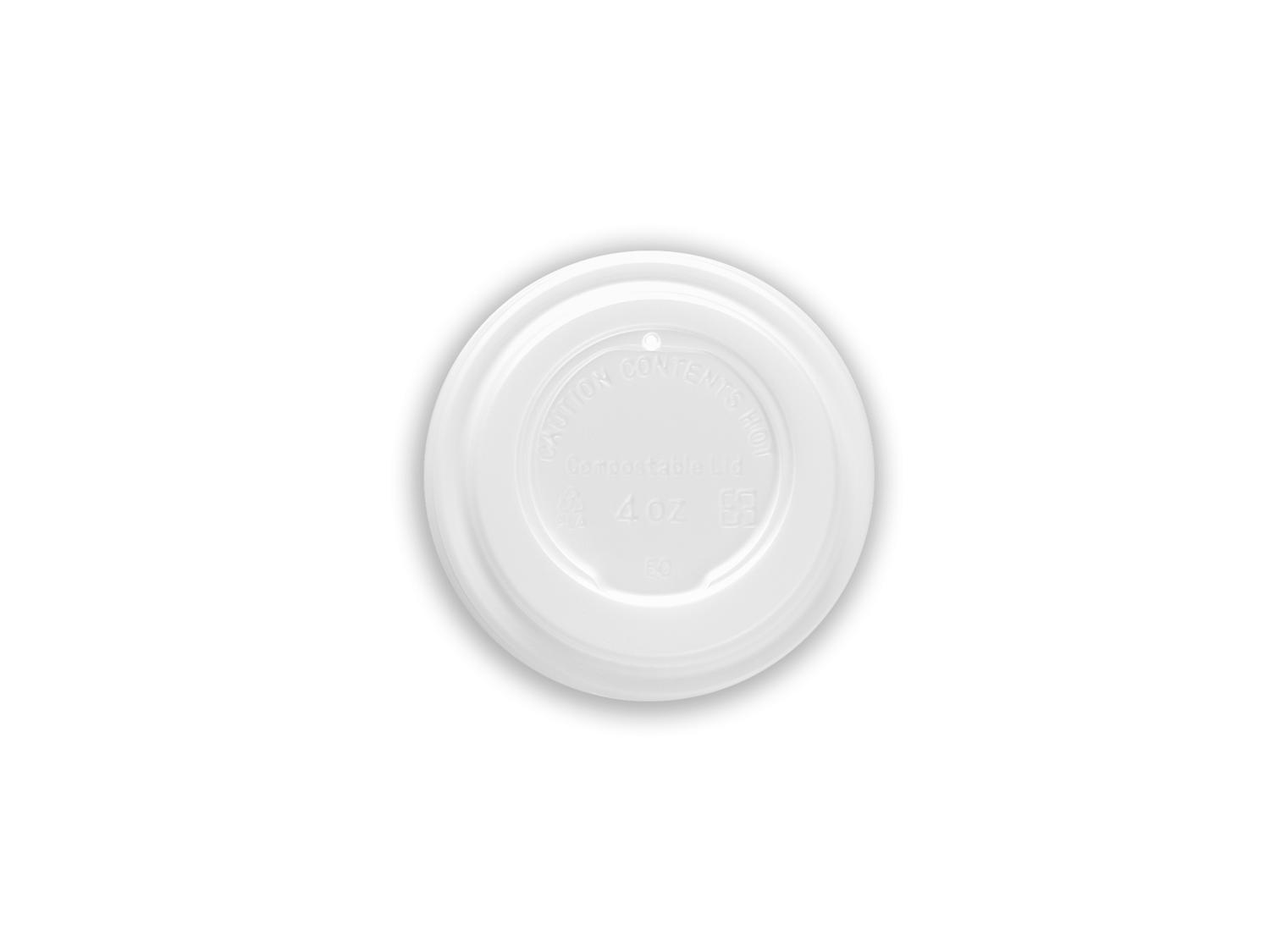 62-Series CPLA hot cup lid (Fits 4oz Cups) - Pack of 2000