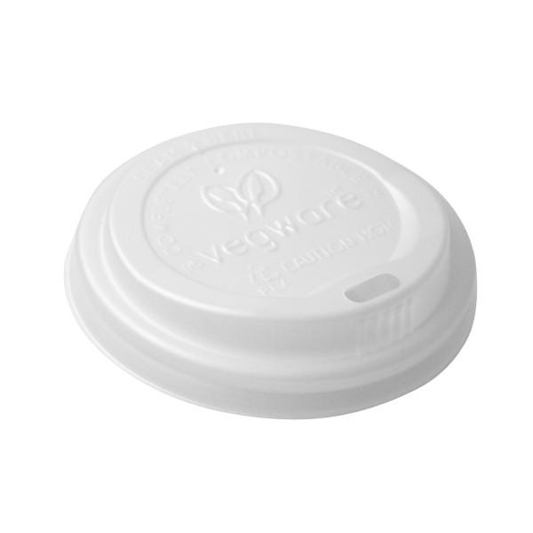 Vegware 72mm CPLA hot cup lid (fits 6oz cup)