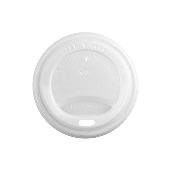 Vegware 79mm CPLA hot cup lid (fits 8oz cup)