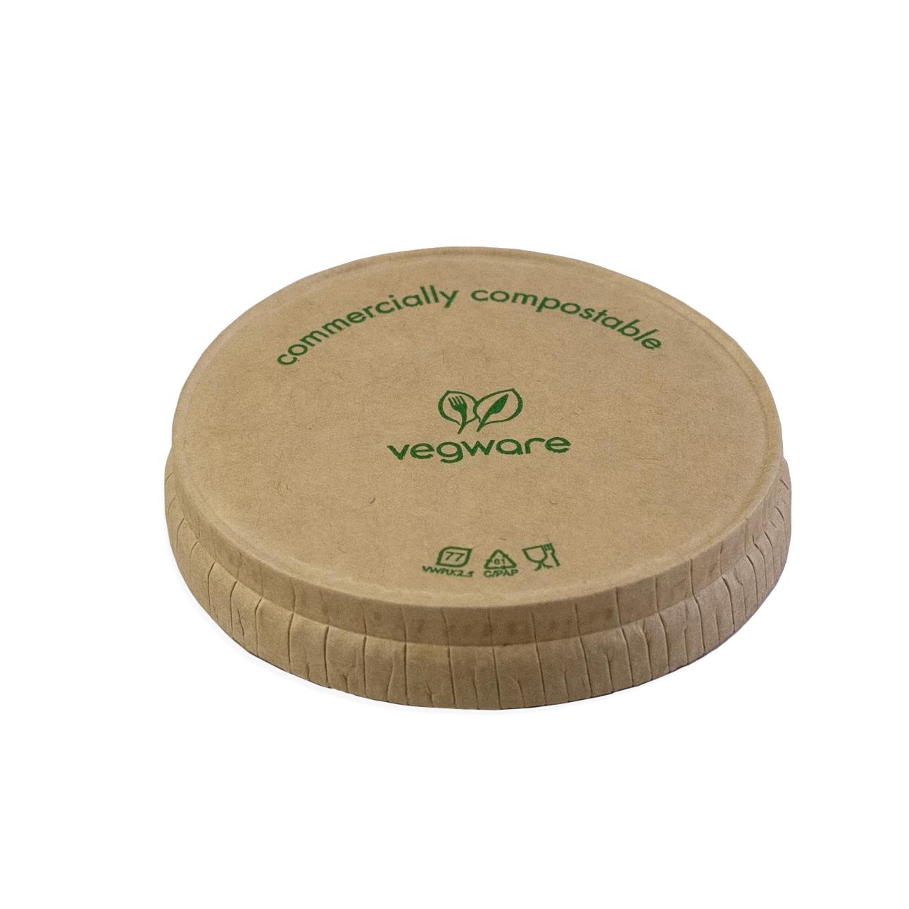 Kraft paper portion pot lid (fits 2.5oz pot)