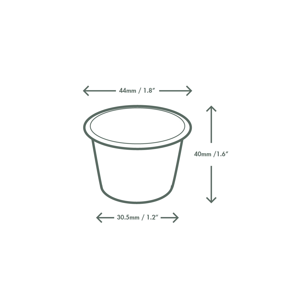 Vegware Kraft paper portion pot dimensions