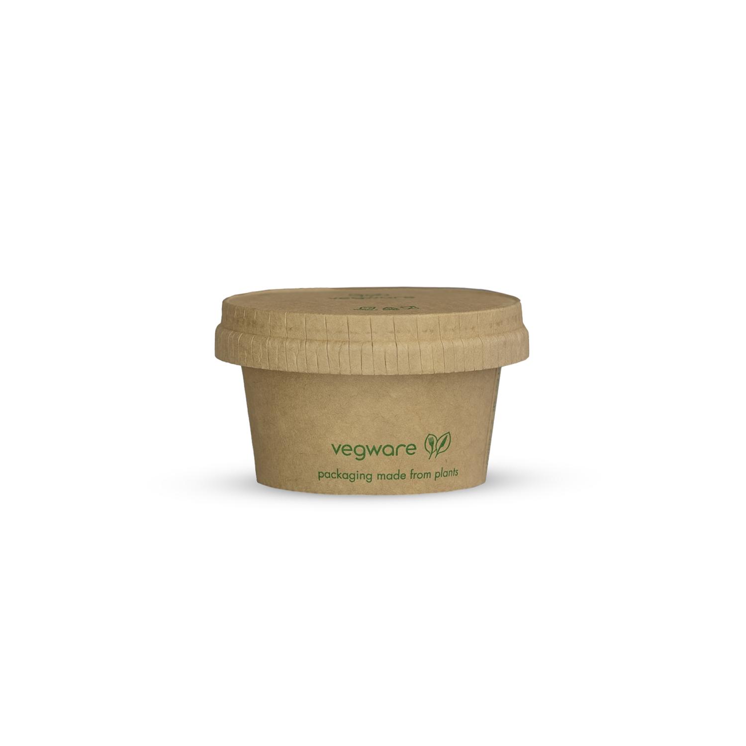 2.5oz kraft paper portion pot with lid