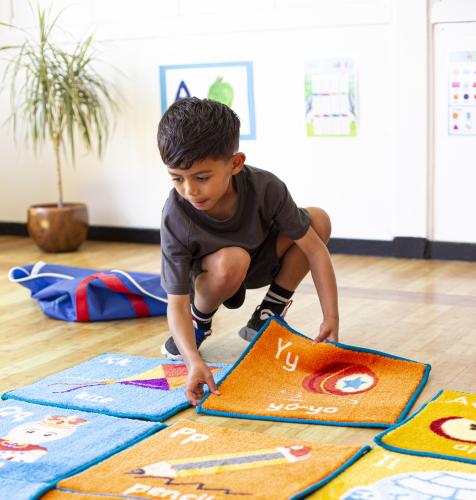 Kit For Kids Alphabet Mini Placement Carpets with Holdall - Indoor / Outdoor