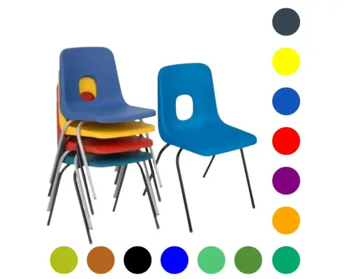 Hille Series E Classic Classroom Chair – 430mm Seat Height – Age 11–14 Years