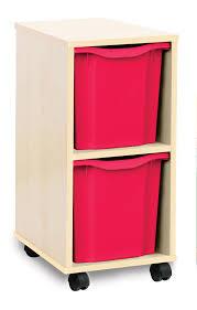Monarch 2 Jumbo Tray Storage Unit - Maple - W360 x D453 x H739mm - Classroom storage - Choose tray colours