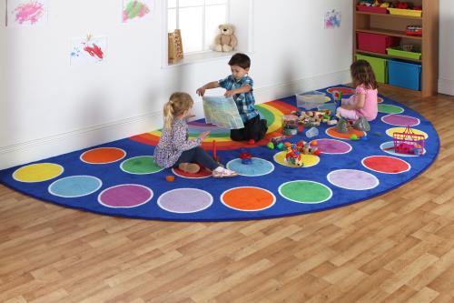Kit For Kids Rainbow\u2122 Large Semi-Circle Placement Carpet