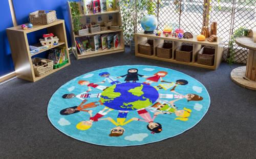 Kit For Kids Children of the World™ Multi-Cultural Carpet - Teal