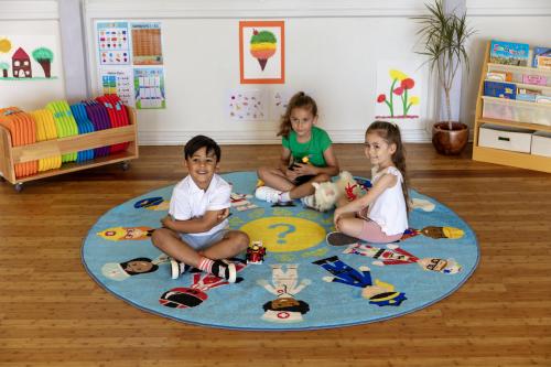 Kit For Kids People Who Help Us Circular Carpet
