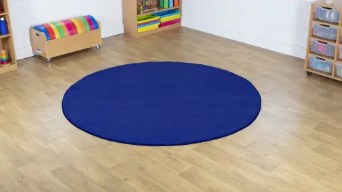 Kit For Kids Luxury Super soft Round Carpet Navy blue