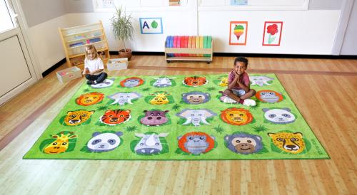 Kit For Kids Zoo Conservation Rectangular Carpet