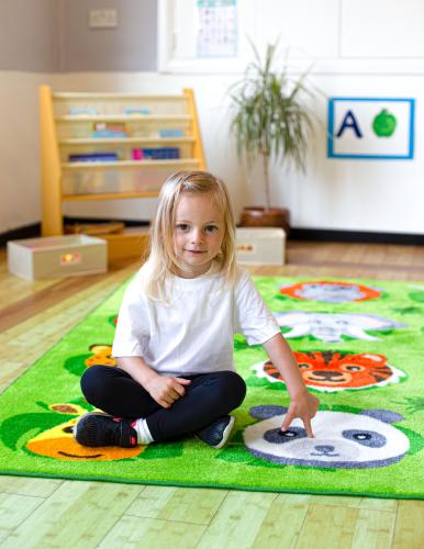 Kit For Kids Zoo Conservation Rectangular Carpet