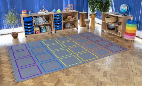 Kit For Kids Essentials Rainbow Squares Carpet