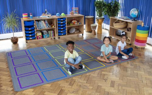 Kit For Kids Essentials Rainbow Squares Carpet