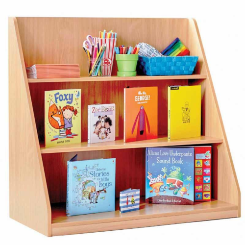 Monarch Library Unit – 3 Fixed Straight Shelves – Beech – W1040 x D502 x H1000mm