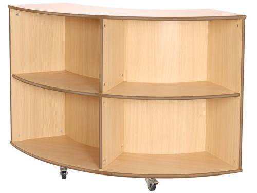 Monarch Early Years Curved Library Bookcase in Maple – Classroom Book Storage