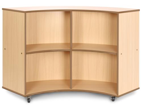 Monarch Early Years Curved Outwards Library Bookcase in Maple – Classroom Book Storage