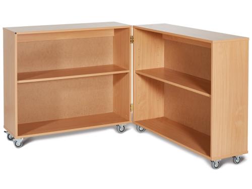 Monarch Hinged Mobile Bookcase – Beech – Classroom Storage - H900mm