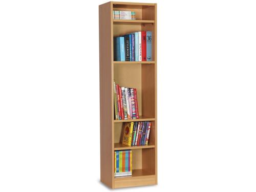 Monarch Narrow Single-Sided Bookcase – Beech – Classroom Storage - 1500mm high
