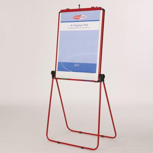 Metroplan Ultimate Loop Leg Flipchart Easel – Red (For Use with A1 Flipchart Pads)