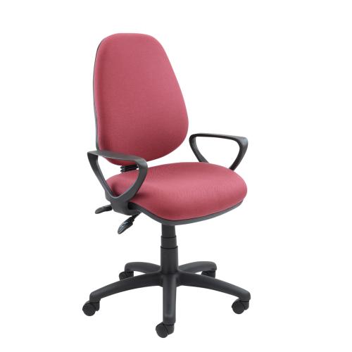 Hetherington’s Core Operator Chair with Arms – Burgundy Fabric